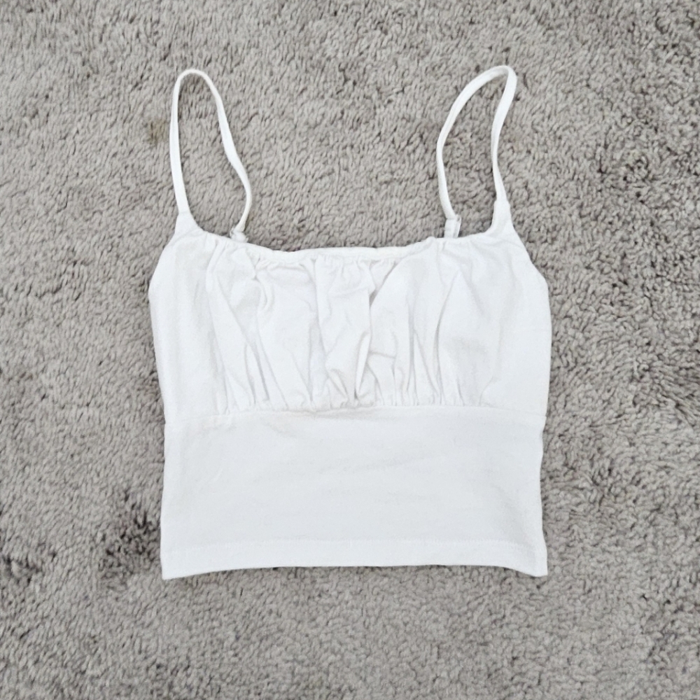White Cropped Top